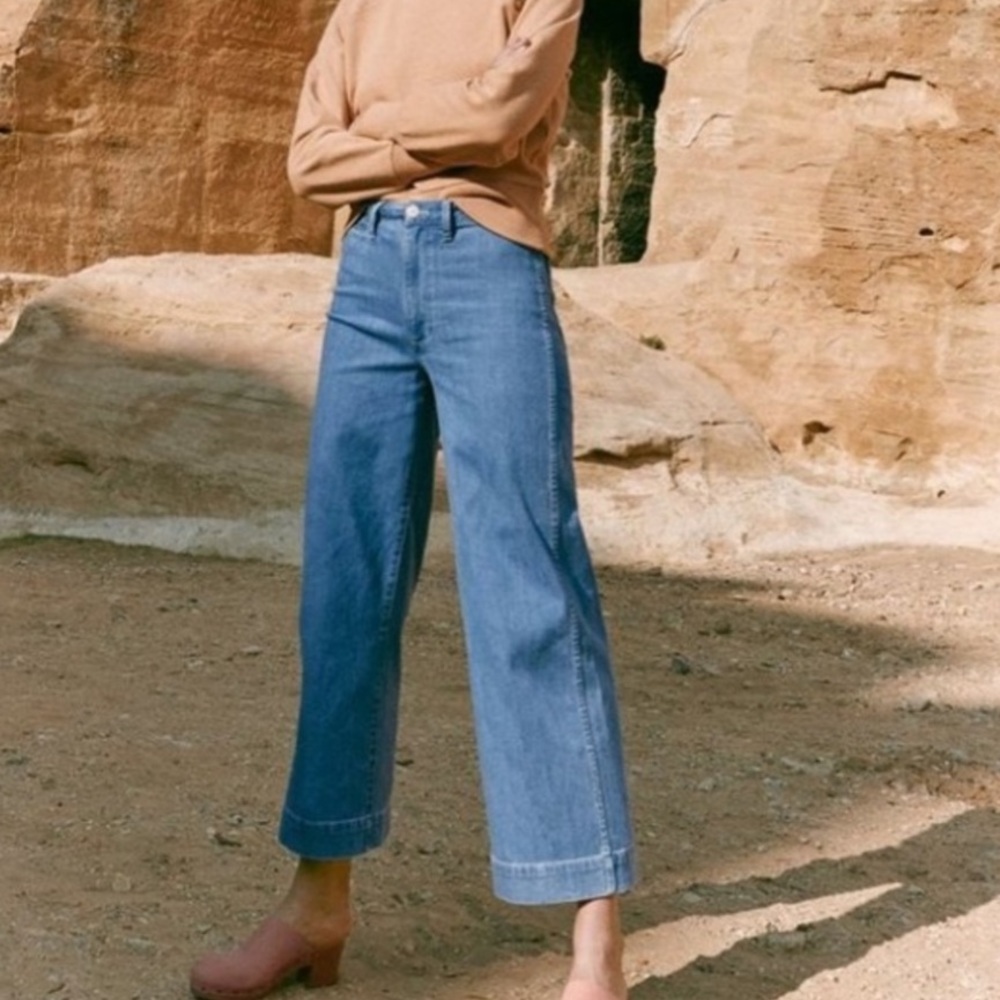 Madewell Emmett Wide-Leg Crop Jeans Langston Wash